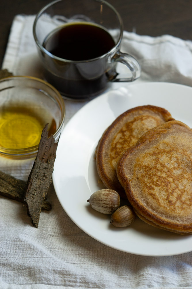 Acorn Pancakes With Smoked Hickory Syrup