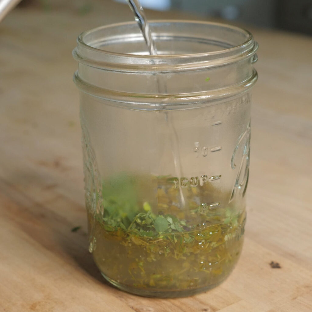 Steeping Fresh Wood Sorrel Tea