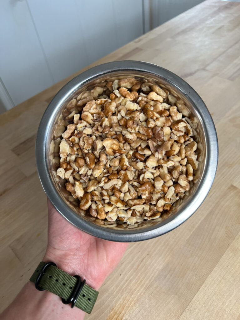 Bowl Of Cracked Black Walnuts